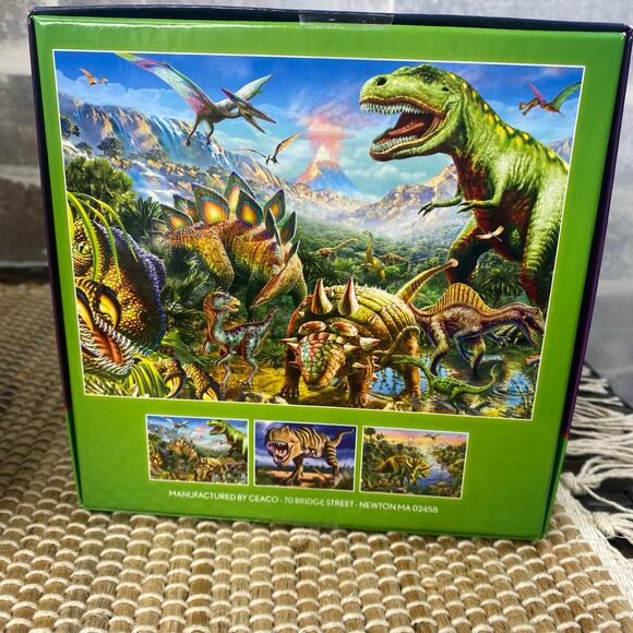Four Puzzles Dino Glow Zone 100 piece puzzles Glow in the dark 2 New and 2 used - Picture 7 of 10